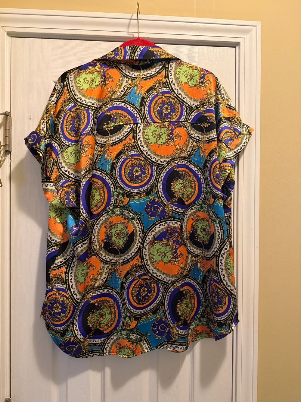 Pants set Colorful Paisley Two-Piece Set - Vibrant Blue & Orange - Picture 9 of 16
